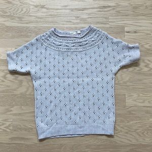 Anthropologie Lavender Chunky Knot Sweater Large